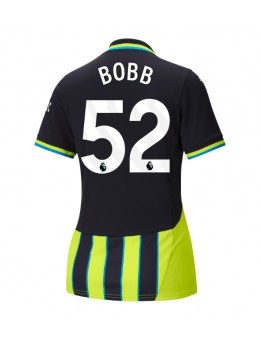 Billige Manchester City Oscar Bobb #52 Bortedrakt Dame 2024-25 Kortermet